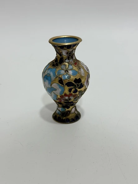 Antika Cloisonne Minyatür Vazo 8,5cm 006 ürün görseli 1