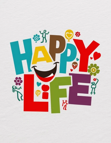 Be Happy ütü ile uygulanabilen DTF tekstil baskı - Resim 3