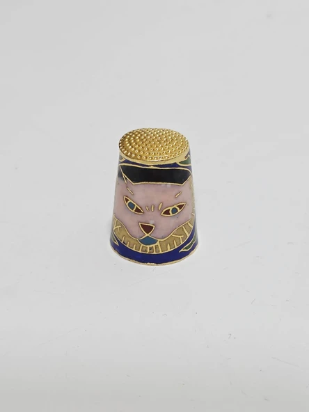 Antika Cloisonne Emaye Yüksük 27,25x20,90mm 045 ürün görseli 1