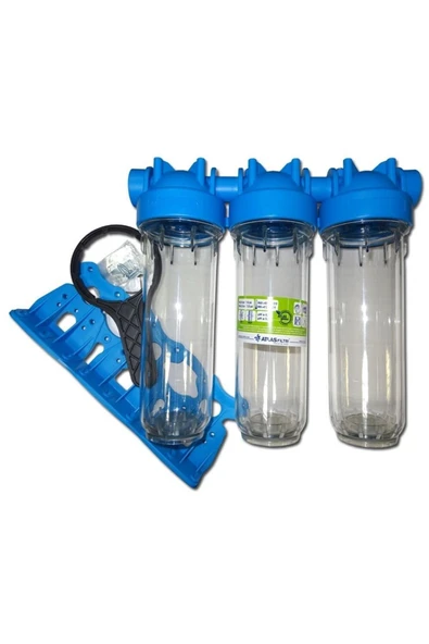 AQUA BELLA Atlas Filtri Atlas 10" Dp Housıng Trıo 1" Üçlü Filtre Kabı Boş ürün görseli 1