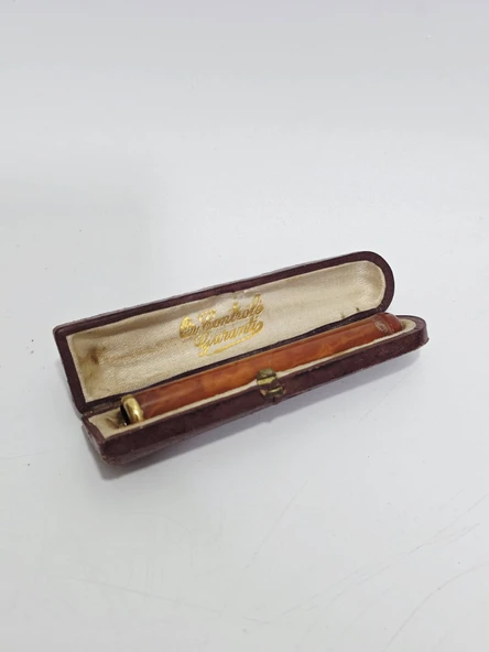 Antika Kehribar Altın Sigara Ağızlığı 7,5cm 5 Gram 050 ürün görseli 1