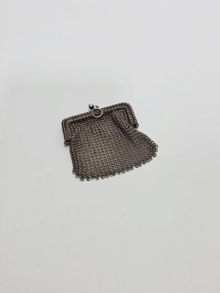 Fransız Gümüş File Para Kesesi 5x5cm ürün görseli 1
