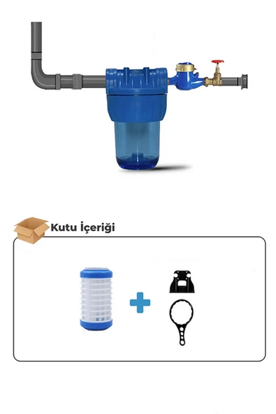 AQUA BELLA 5 Inç Yıkanabilir Ekonomik Su Arıtma Filtresi (1/2 Inç Girişli) ürün görseli 1