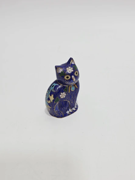 Antika Cloisonne Minyatür Kedi 6,7x4,2cm 149 ürün görseli 1