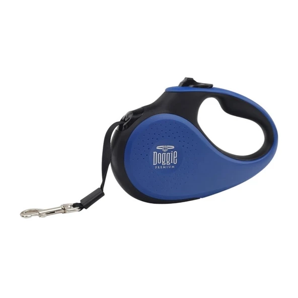 Doggie Otomatik Köpek Tasması Mavi Soft S 15 Kg 5 Mt ürün görseli 1