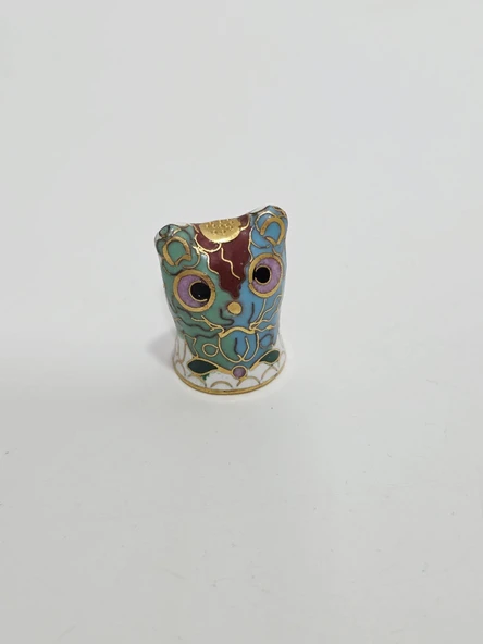 Antika Cloisonne Emaye Yüksük 28,20X19mm 063 ürün görseli 1