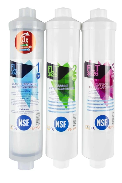 AQUA BELLA Su Arıtma Cihazı Filtresi NSF Onaylı 5'li Roby Membranlı Set 80 GPD ürün görseli 1
