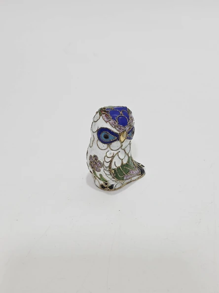 Antika Cloisonne Minyatür Baykuş 4,7x3,5cm 145 ürün görseli 1
