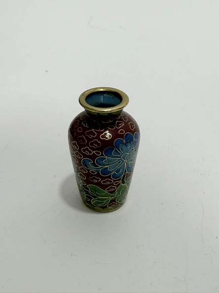 Antika Cloisonne Minyatür Vazo 5,50cm 003 ürün görseli 1