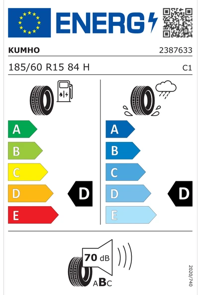 KUMHO SOLUS TA21  M+S 185/60R15 84H Yaz Lastiği - 2026 ürün görseli 1