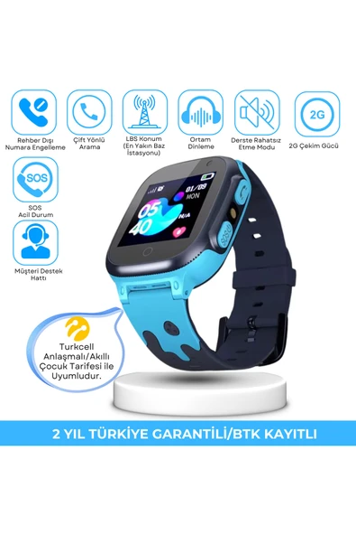 JETZU J5 Akıllı Çocuk Saati Lbs Konum Özellikli Sesli Görüşme Btk Onaylı Yerli Üretim (YEŞİL) ürün görseli 1