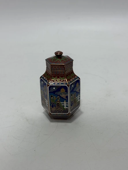 Antika Cloisonne Minyatür Kavanoz 8,1x4,2cm 134 ürün görseli 1