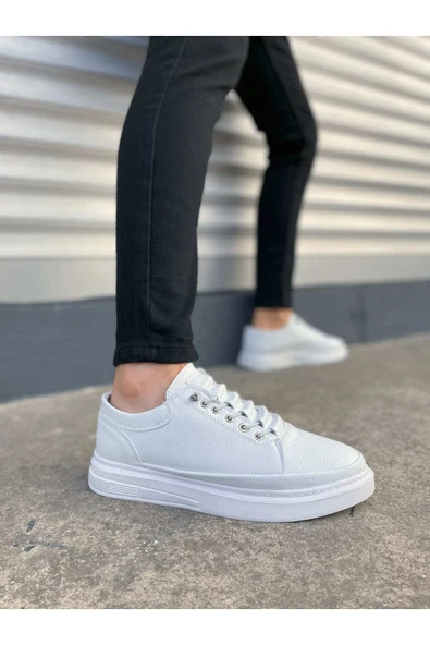 Erkek Ayakkabı JY0535 Prime Bağcıklı Cilt Erkek Günlük Sneaker Ayakkabı CBT - Beyaz ürün görseli 1