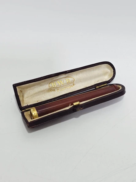 Antika Kehribar Altın Sigara Ağızlığı 8cm 6,50 Gram 054 ürün görseli 1