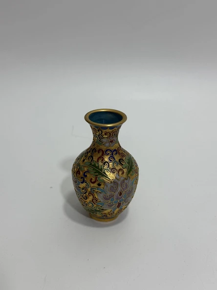 Antika Cloisonne Minyatür Vazo 8,5cm 007 ürün görseli 1