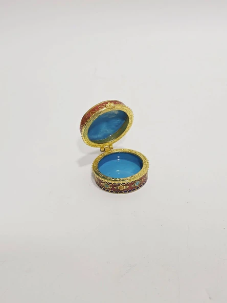 Antika Cloisonne Minyatür Kutu 4,4x2,5cm 072 ürün görseli 1