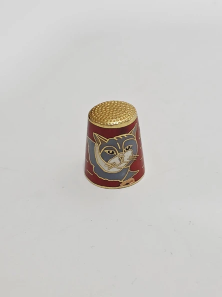 Antika Cloisonne Emaye Yüksük 24,20x20,10mm 057 ürün görseli 1