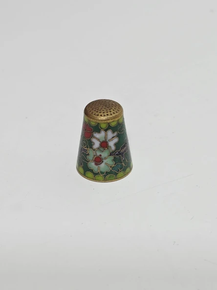 Antika Cloisonne Emaye Yüksük 23,40x18,80mm 048 ürün görseli 1