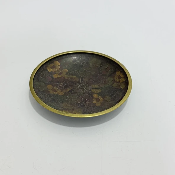 Antika Cloisonne Fincan Tabağı 10cm ürün görseli 1