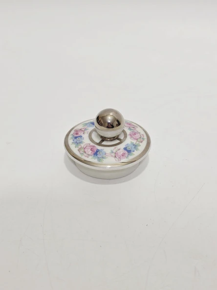 F. Legrand Limoges Çiçek Desenli Porselen Kapak 6,3cm ürün görseli 1