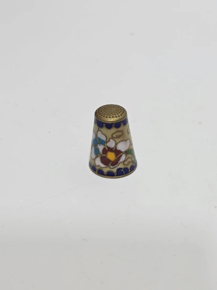 Antika Cloisonne Emaye Yüksük 25,28x19mm 028 ürün görseli 1