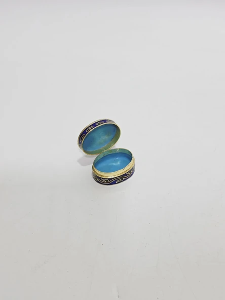 Antika Cloisonne Minyatür Kutu 3,5x2,7cm 091 ürün görseli 1