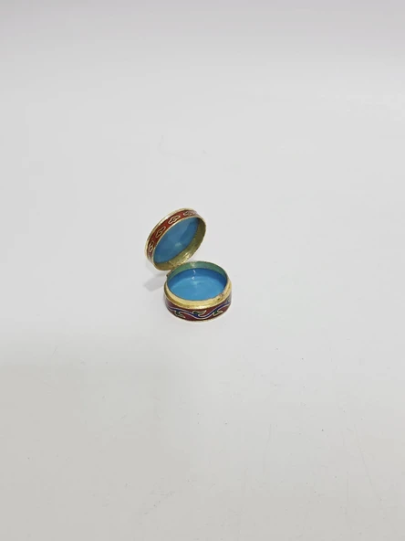 Antika Cloisonne Minyatür Kutu 3,4x1,7cm 080 ürün görseli 1