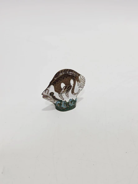 Antika Cloisonne Minyatür Balık 5,2x4,7cm 140 ürün görseli 1