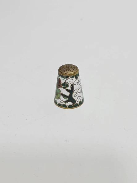 Antika Cloisonne Emaye Yüksük 24,50x18,8mm 030 ürün görseli 1