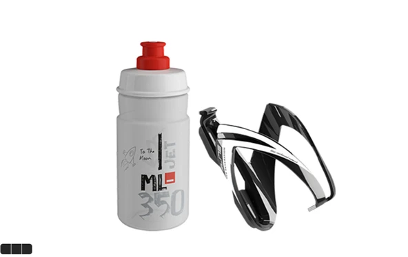 ELITE - KIT CEO 350ml Matara ve Matara Tutucu Siyah Parlak Beyaz Şeffaf Kırmızı ürün görseli 1