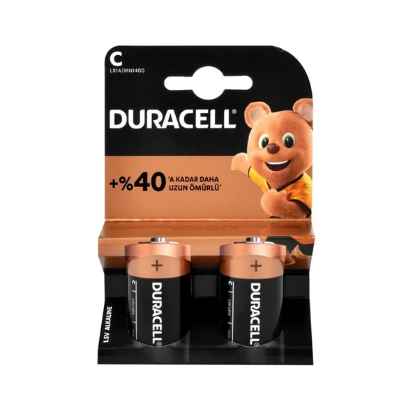 Alkalin Orta Boy C Pil 2Li ürün görseli 1
