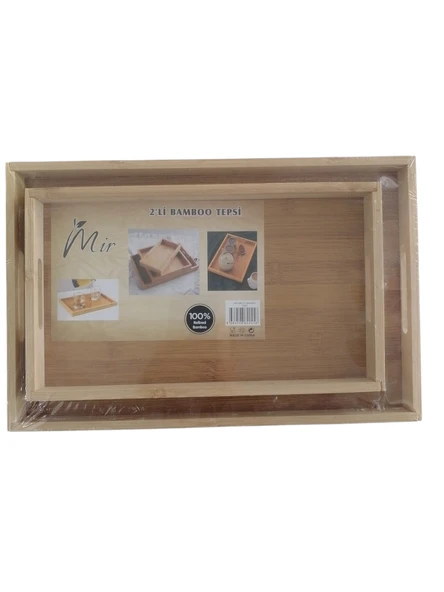 Mir 2'li Bamboo Tepsi - Resim 2