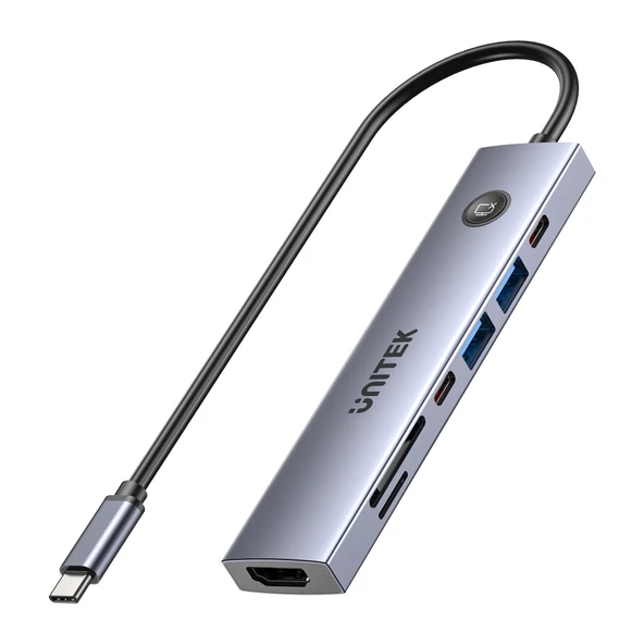 UNITEK UHUB S7 PRO 7-IN-1 5GBPS USB-C HUB (H1124AGY01) ürün görseli 1