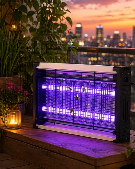 Ev Balkon Mutfak İçin Elektrikli Sinek Savar Uv Işıklı Sessiz Lamba ürün görseli 1