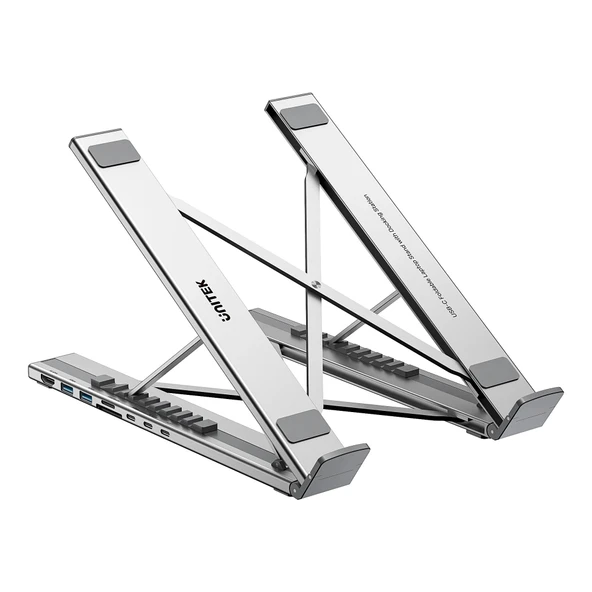 UNITEK KATLANABİLİR NOTEBOOK STANDI VE BAĞLANTI İSTASYONU (D1137AGY01) ürün görseli 1