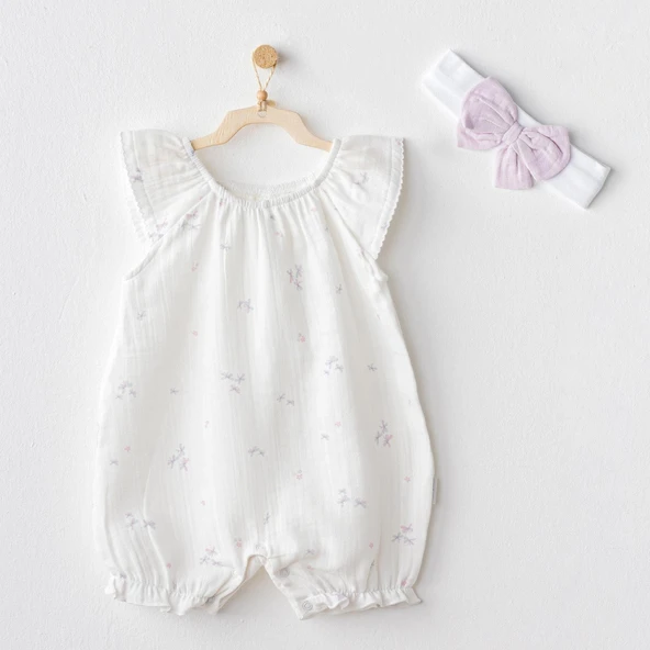 Andywawa Ac25573 Magical Butterfly Müslin Bebek Tulum Takım White ürün görseli 1