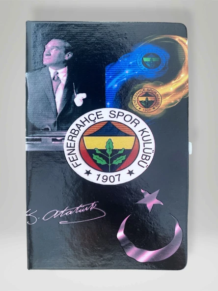 ATATÜRK / FB Temalı Özel Tasarım Kapaklı Çizgili Defter – 80 Yaprak Ajanda / Günlük ürün görseli 1