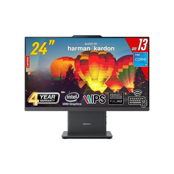 ıdeacentre Aıo 24IRH9 Intel Core I5 13420H 40GB 512GB SSD Sıyah W11PRO 23,8" Fhd All In One Bilgisayar P5 ürün görseli 1