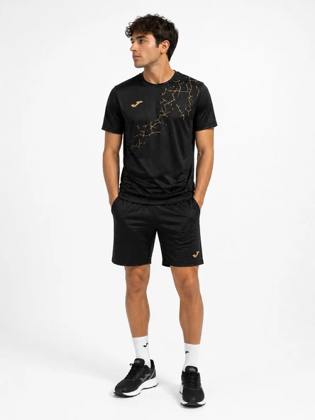 Joma R-Cıty Prıntıng Helıum Short Sleeve T-shırt Black Erkek Siyah Tişört ürün görseli 1