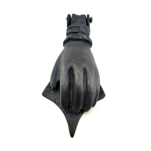 Antika Tarz Dekoratif Pirinç El Kapı Tokmağı, Taktak - 167X75 Mm, Oksit ürün görseli 1