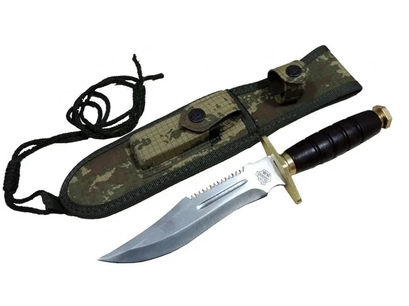 T.C. Standart Bıçağı 30 Cm - Tırtıklı, Kamuflaj Kılıflı ürün görseli 1