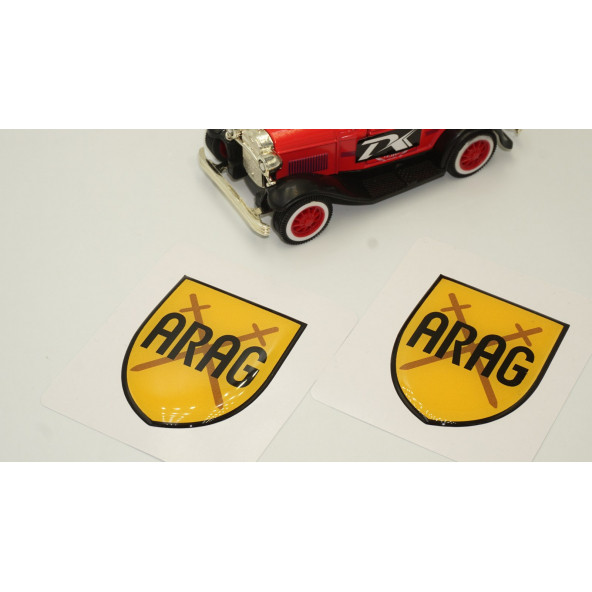 Arag Logo Damla Silikon Sticker 2 Li Set - Resim 3