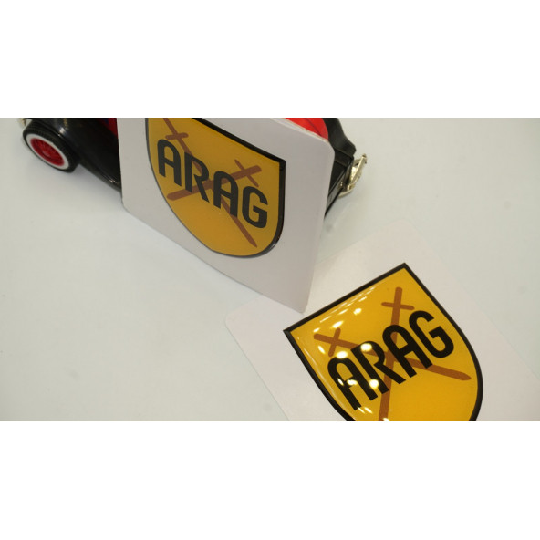 Arag Logo Damla Silikon Sticker 2 Li Set - Resim 5