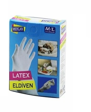 Eldiven Latex Eldiven Muayene Eldiveni S/M 30 Adet - Resim 3