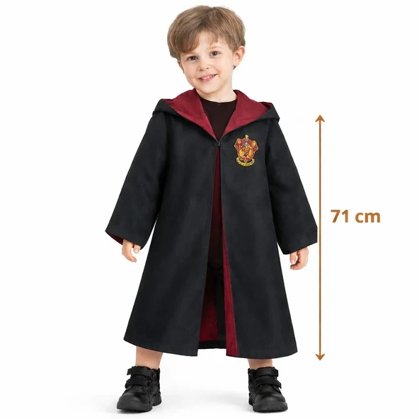 Harry Potter Tarzı Çocuk Cübbesi 2-4 Yaş ürün görseli 1