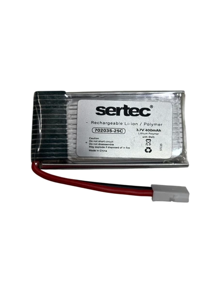 Sertec / 702035 / 3.7V - 400Mah - 25C Beyaz Soket ürün görseli 1