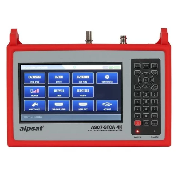 Satfinder As07-Stca 4K Dvb S-S2/T-T2/C/J.83B/Isdb-T Sinyal Analizörü + Görüntülü Uydu Bulucu + Kamera Test ürün görseli 1