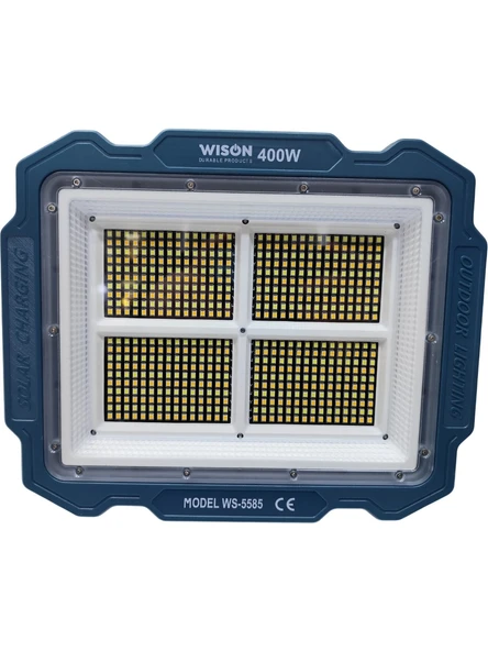 Wıson Ws-5585 Çok Fonksiyonlu 3 Solar Panelli 400W Spot Aydınlatma ürün görseli 1