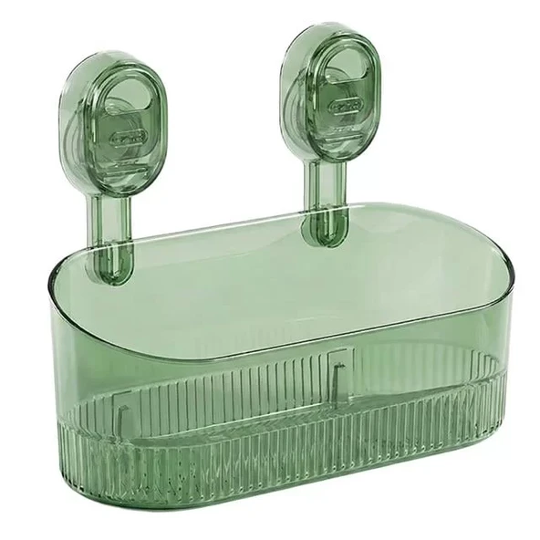 Sn-29266 Vantuzlu Şeffaf Banyo Mutfak Rafı Organizer ürün görseli 1
