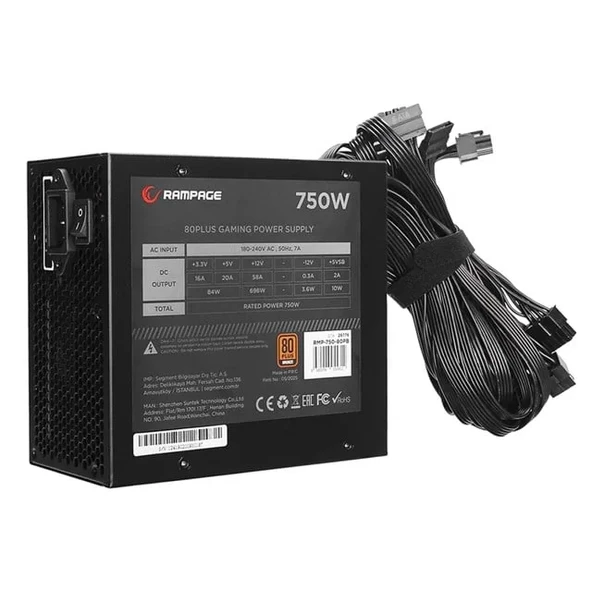 Rmp-750-80Pb 750W 80 Bronze Aktif Pfc 140Mm Fanlı Güç Kaynağı ürün görseli 1
